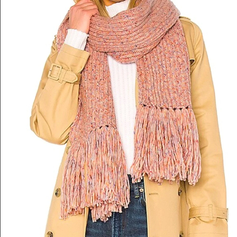 Rag & Bone Devin Wool Scarf in Pink Multi Colored - Picture 1 of 5